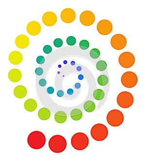 Spectral Gradiented Dotted Spiral