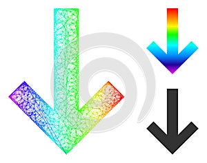 Spectral Net Gradient Arrow Down Icon