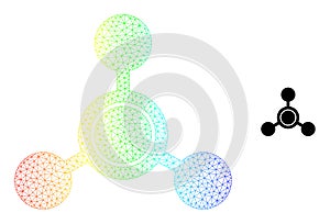 Spectral Net Gradient Methane Molecule Icon