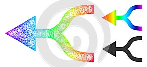 Spectral Net Mesh Gradient Combine Arrow Left Icon