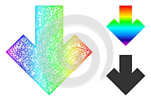 Spectral Network Gradient Arrow Down Icon