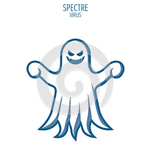 SPECTRE VIRUS MALWARE ICON / LOGO