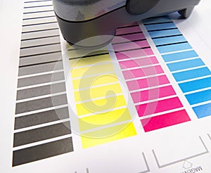 Spectrometer On Colour Chart photo