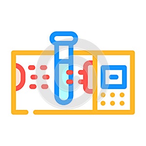 spectrophotometers lab electronic tool color icon vector illustration