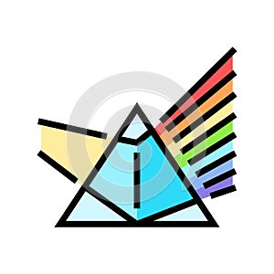 spectroscopy materials engineering color icon vector illustration