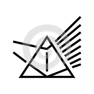 spectroscopy materials engineering line icon vector illustration