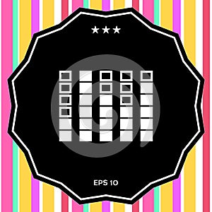 Spectrum analyzer, equalizer icon