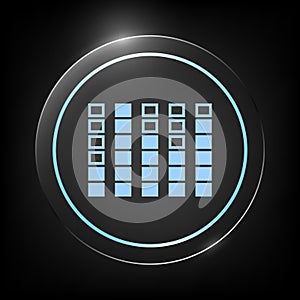 Spectrum analyzer, equalizer icon