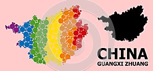 Spectrum Collage Map of Guangxi Zhuang Region for LGBT