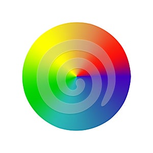 Spectrum color wheel on white background.