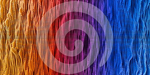 Spectrum colored bar graph field from gradient cube or box mesh array background, abstract modern data visualisation, science,