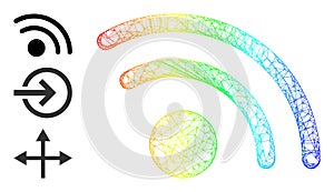 Spectrum Gradient Irregular Mesh Wi-Fi Access Point Icon