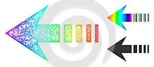 Rainbow Network Gradient Send Left Icon