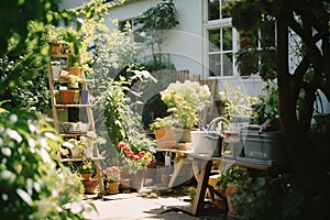 Spectrum of Gardening: Tools, Plants, and Decor in Natural Harmony