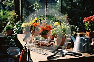 Spectrum of Gardening: Tools, Plants, and Decor in Natural Harmony