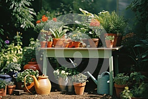 Spectrum of Gardening: Tools, Plants, and Decor in Natural Harmony