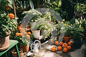 Spectrum of Gardening: Tools, Plants, and Decor in Natural Harmony