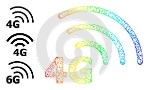 Spectrum Gradient Net Mesh 4G Internet Icon