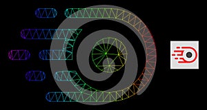 Spectrum Gradient Polygonal Mesh Participle Motion Icon