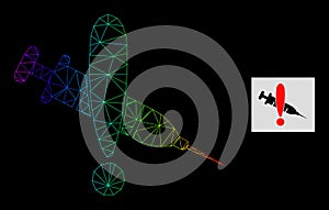 Spectrum Gradient Polygonal Net Danger Vaccine Icon