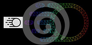Spectrum Gradient Polygonal Network Light Motion Icon