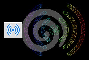 Spectrum Gradiented Polygonal Network Wi-Fi Signal Icon