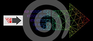 Spectrum Gradiented Polygonal Mesh Move Right Icon
