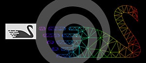 Spectrum Gradiented Polygonal Net Swan Icon