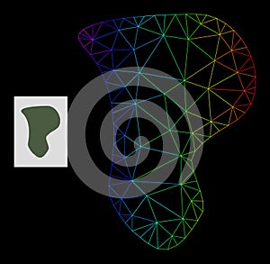 Spectrum Gradiented Polygonal Network Spot Icon