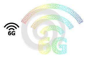 Spectrum Mesh Gradient 6G Radio Source Icon
