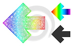 Spectrum Net Gradient Arrow Left Icon