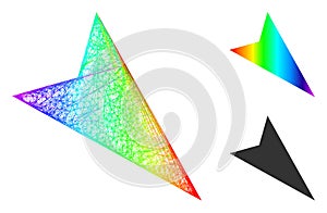 Spectrum Net Mesh Gradient Arrowhead Right-Down Icon