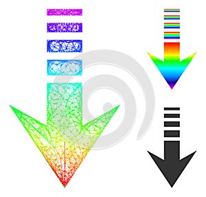 Spectrum Net Mesh Gradient Send Down Icon