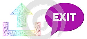 Spectrum Network Gradient Upload Icon and Exit Chat Frame with Shadow