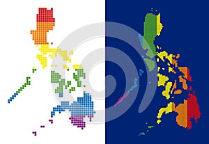 Spectrum Pixel Dotted Philippines Map