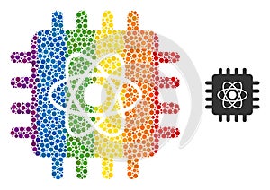 Spectrum Quantum Computing Composition Icon of Round Dots