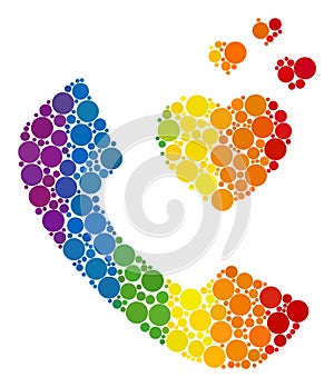 Spectrum Romantic phone Collage Icon of Circles