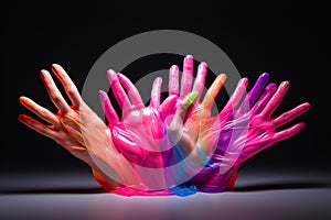 Spectrum of Support Rainbowcolored hands coming