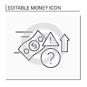 Speculate line icon.