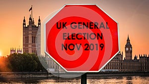 Speculation of snap UK General Election in Nov 2019 concept