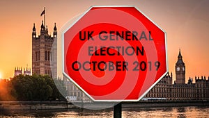 Speculation of snap UK General Election in Oct 2019 concept