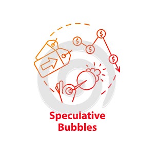 Speculative bubble concept icon