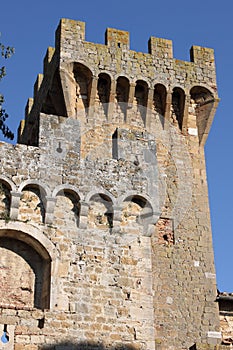 Spedaletto Castle in Val d`Orcia