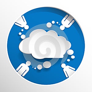 Speech bubbel with people