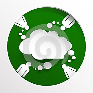 Speech bubbel with people
