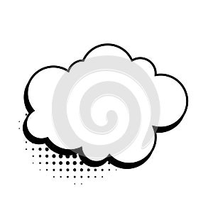 Comic speech bubble simple element for text message