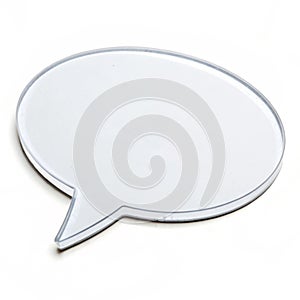Speech bubble adhesive-backed isolated on white background photo