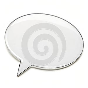 Speech bubble adhesive-backed isolated on white background photo