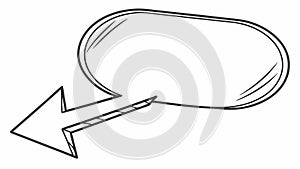 Speech Bubble with Arrow, Pointer Dialogue Box Vector, Communication, vector design Generative AI