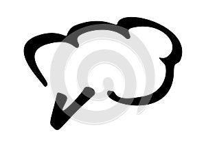 Speech bubble back handdrawn frame